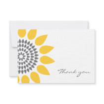 Elegant Sunflower Thank You Personalized Invite
