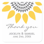 Elegant Sunflower Wedding Favour Stickers