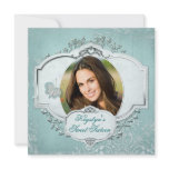 Elegant Sweet Sixteen Photo Invitation - Teal