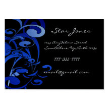 Elegant Swirl Blue Business Card