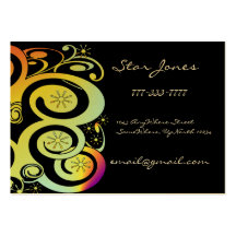Elegant Swirl Business Card -Oranges
