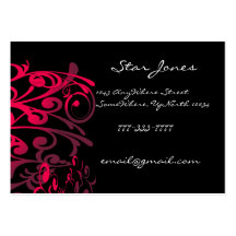 Elegant Swirl Business Card -Purple -