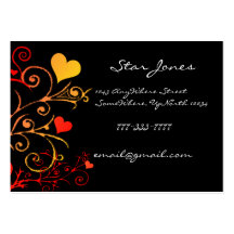Elegant Swirl Heart  Business Card