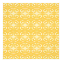 Elegant Swirl Pattern in Golden Yellow Colours. Custom Announcements