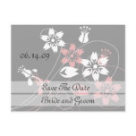 Elegant Swirls And Flowers Save The Date Postcards