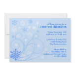 Elegant Swirls and Snowflakes Party Invitation