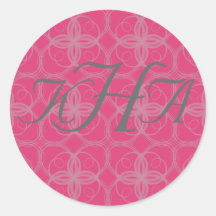 Elegant Swirls in Pink Sticker