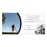 Elegant swirls wedding thank you photocard photo cards