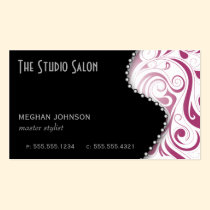 Elegant Swirly Appointment Business Card Fuchsia business cards