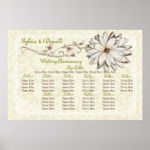 Elegant Table Seating Planner Poster Chart