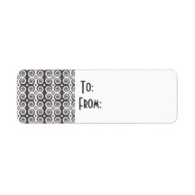 Elegant Taupe Swirls (Gift Tags) Custom Return Address Label