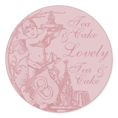 Elegant Tea Party DIY Cupcake Toppers Stickers by imagina