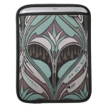 elegant teal and wine art nouveau design iPad sleeve