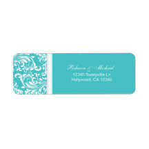 Elegant Teal Blue Address Labels