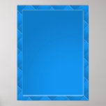 Elegant Template with Border BLUE Posters