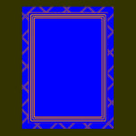 Elegant Template with Border BLUE posters
