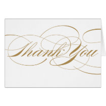 Elegant Thank You Card - Gold cards