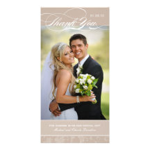Elegant Thank You Photo Card (4x8)