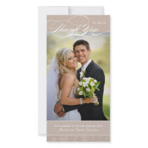 Elegant Thank You Photo Card (4x8)