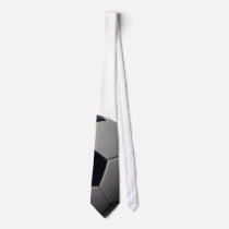 Elegant tie with socer ball section - neck tie