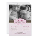 Elegant Twins Birth Announcement: Baby Pink