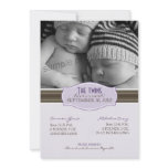 Elegant Twins Birth Announcement: Lavender