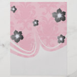 elegant two tone pink damask pattern custom flyer