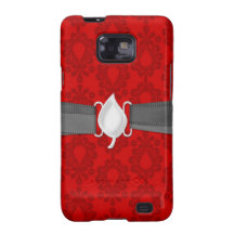 elegant two tone red damask pattern samsung galaxy covers
