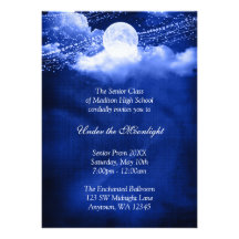 Elegant Under the Moonlight Prom Formal Dance Custom Announcement