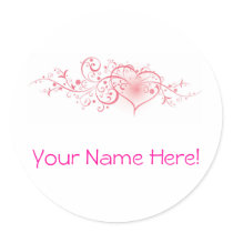 Elegant Valentines Day Gifts ! Round Stickers