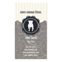 Elegant Vets and Dog Clinics Business Card