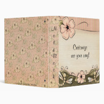 Elegant Victorian Blossoms & Pearls Avery Binder