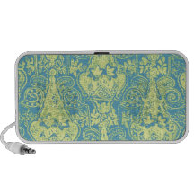 Elegant Victorian Damask Pattern Design Laptop Speaker