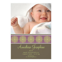 Elegant Victorian Stamp Birth Announcement :: 02