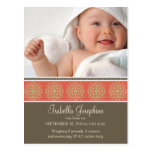 Elegant Victorian Stamp Birth Announcement :: 03 Post Card