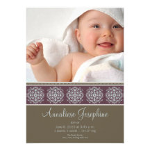 Elegant Victorian Stamp Birth Announcement :: 04