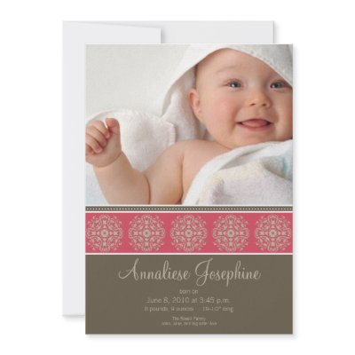 Elegant Victorian Stamp Birth Announcement :: 09 by BabyShoppe