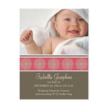 Elegant Victorian Stamp Birth Announcement :: 09