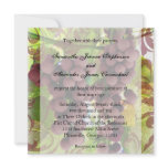 Elegant Vineyard Purple/Green Grapes Wedding Invitations