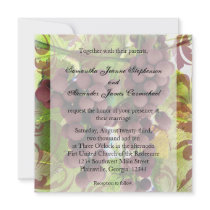Elegant Vineyard Purple/Green Grapes Wedding Invitations