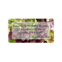Elegant Vineyard Purple/Green Grapes Wedding Personalized Address Label
