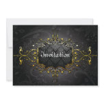 Elegant vintage black n gold invitation
