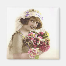 Elegant Vintage Bridal Photography Gifts Magnet