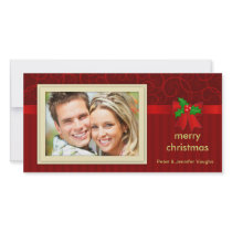 Elegant Vintage Christmas Holiday Photo Cards
