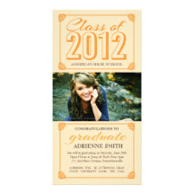Elegant Vintage Class of 2012 Photo Graduate Card Custom Photo Card