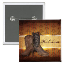 elegant vintage Cowboy Boots Country bachelorette Pins