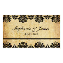 Elegant Vintage Damask Business Card
