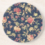 Elegant Vintage Floral Rose Coaster