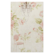 Elegant Vintage  French Pink Floral Chandelier Custom Stationery