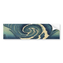ELegant Vintage Japanese Ocean Tide Bumper Stickers